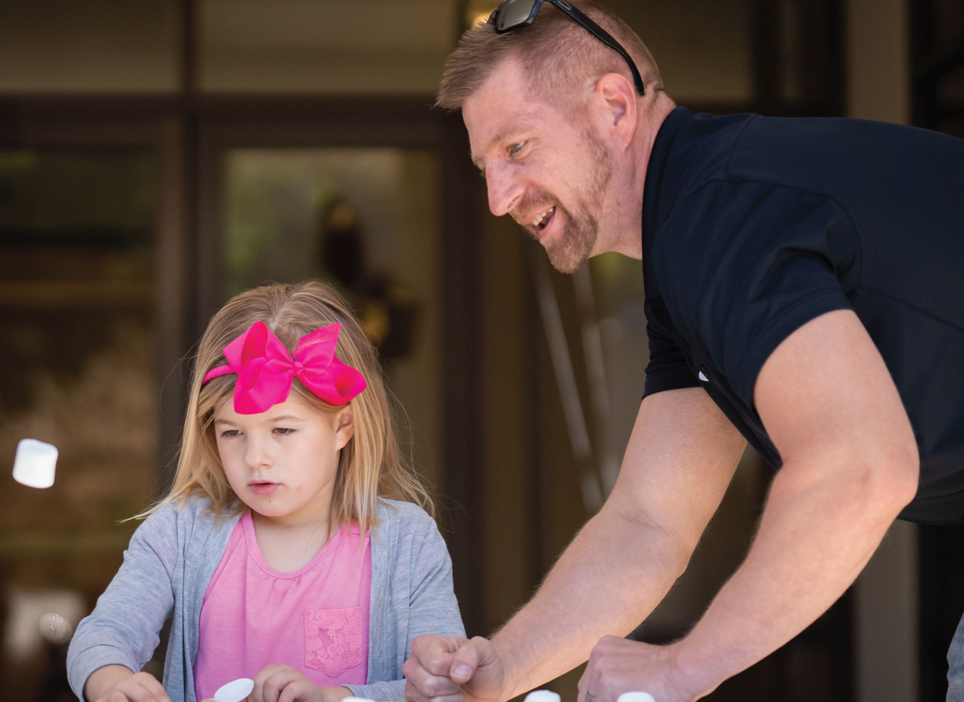 Stanley Black & Decker employee with his child