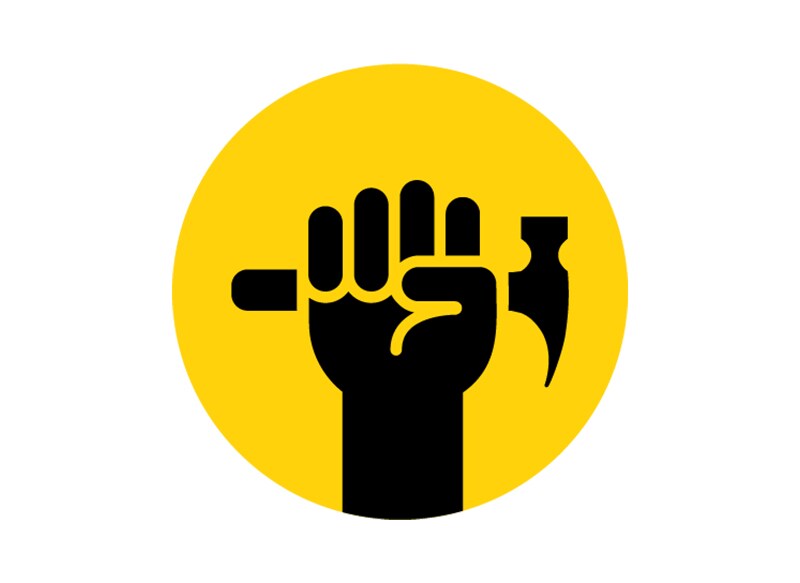 Icon of a hammer in a hand
