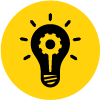 Icon of innovation lightbulb
