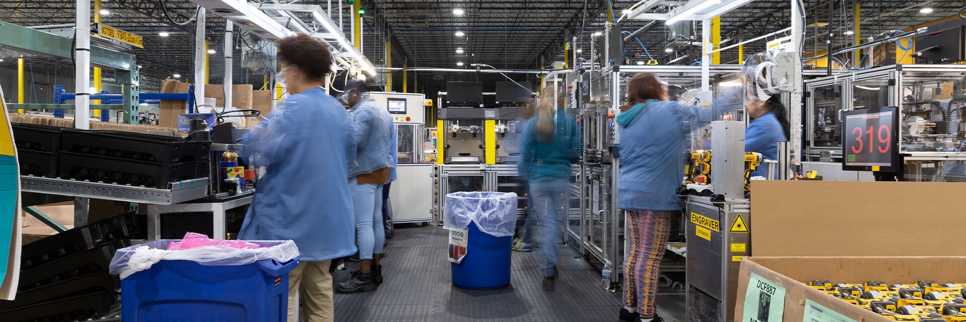 Stanley Black & Decker employees working in a facility