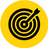 Icon of an arrow in the bullseye